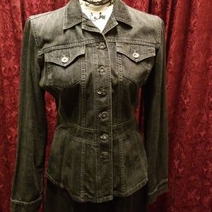 DKNY Black Wash Denim Jacket